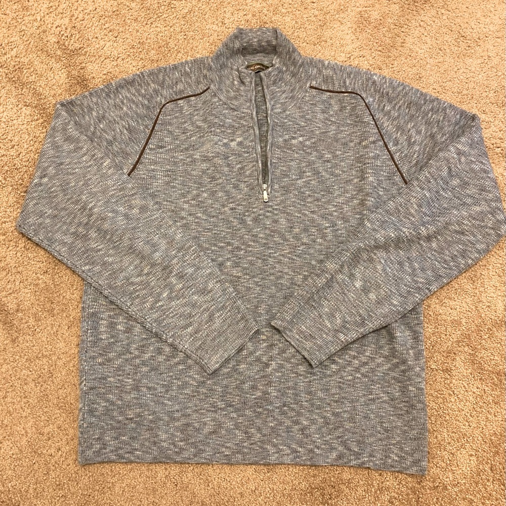 Joseph Abboud, 1/4 zip sweater, size L, blue